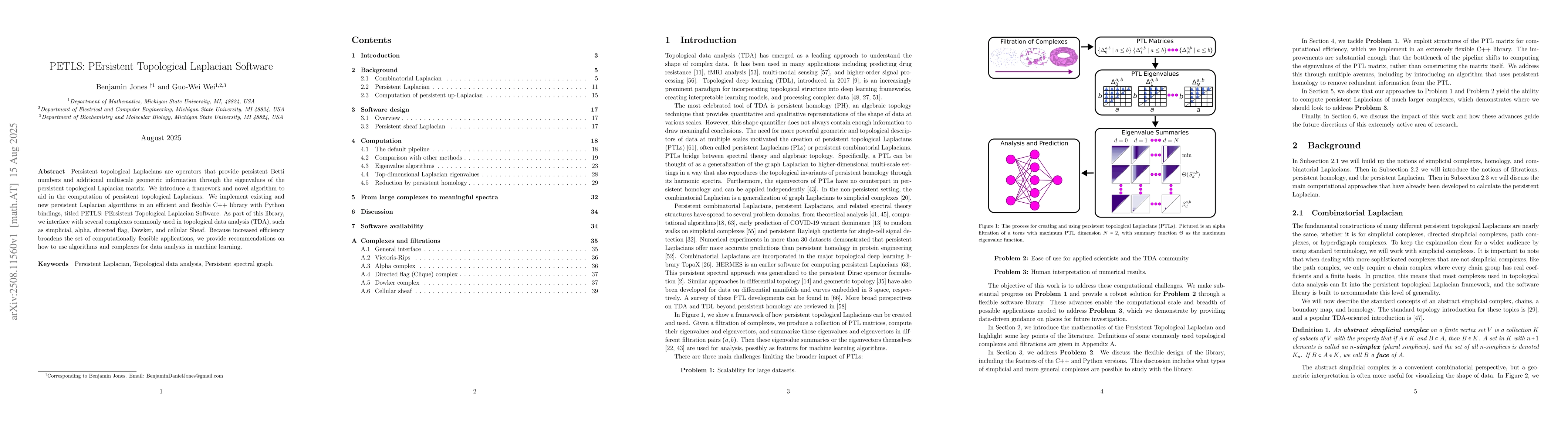Thumbnail for PETLS: PErsistent Topological Laplacian Software
