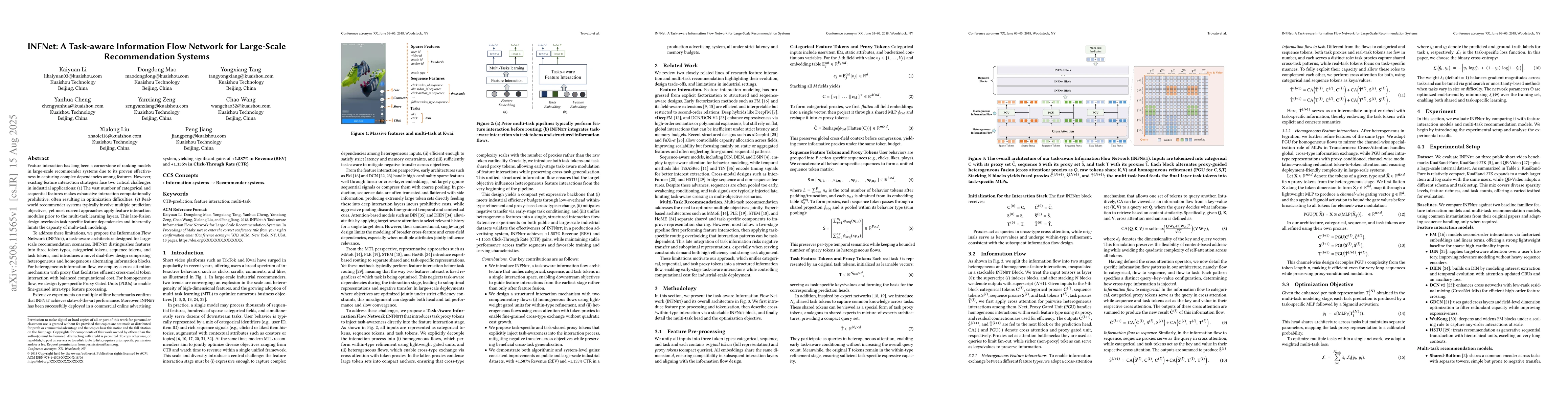 Thumbnail for INFNet: A Task-aware Information Flow Network for Large-Scale
  Recommendation Systems