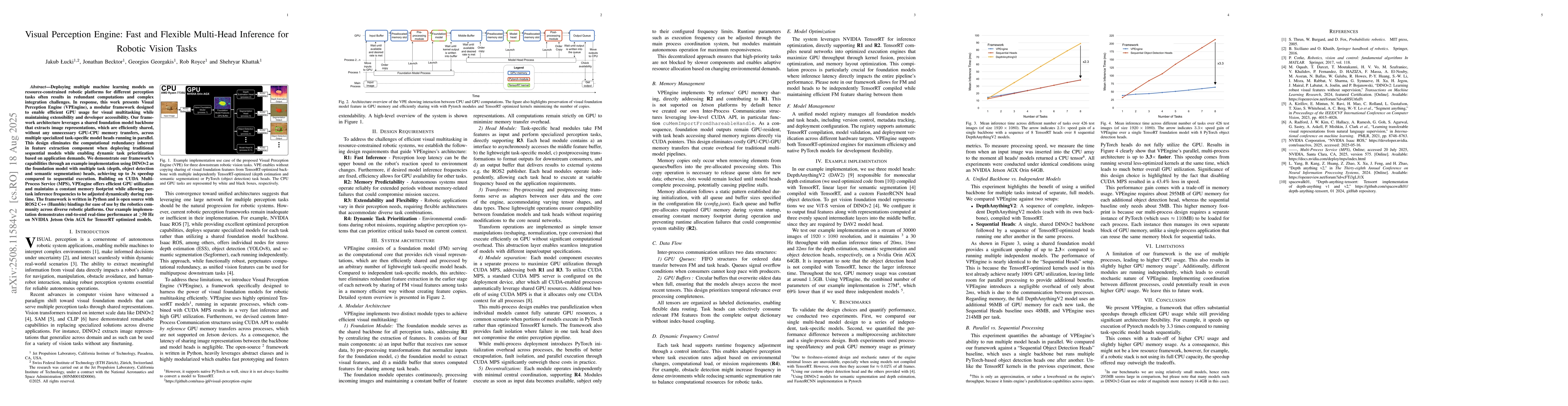 Thumbnail for Visual Perception Engine: Fast and Flexible Multi-Head Inference for
  Robotic Vision Tasks