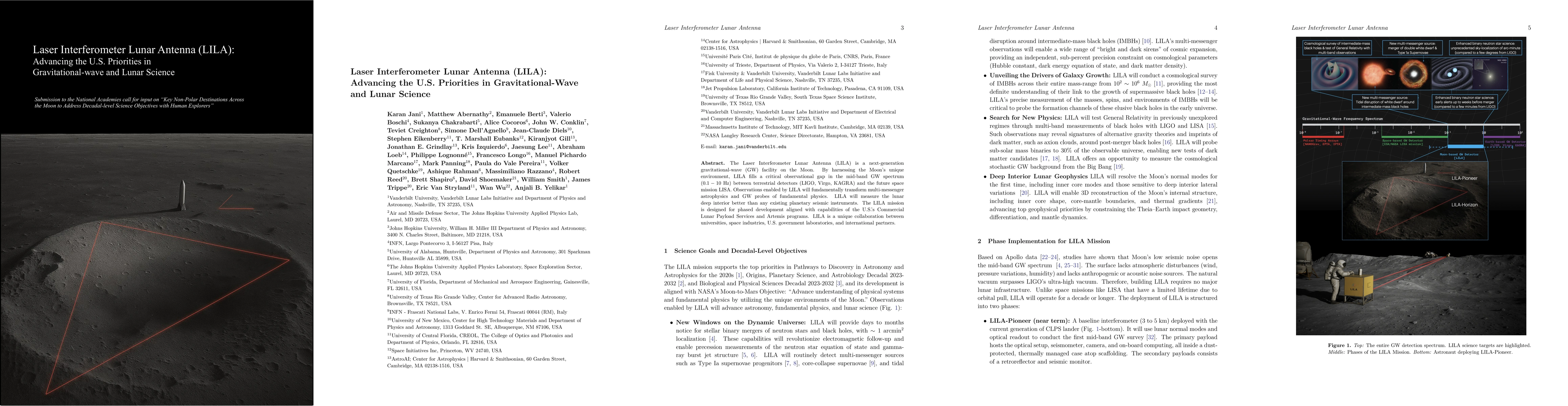 Thumbnail for Laser Interferometer Lunar Antenna (LILA): Advancing the U.S. Priorities
  in Gravitational-wave and Lunar Science
