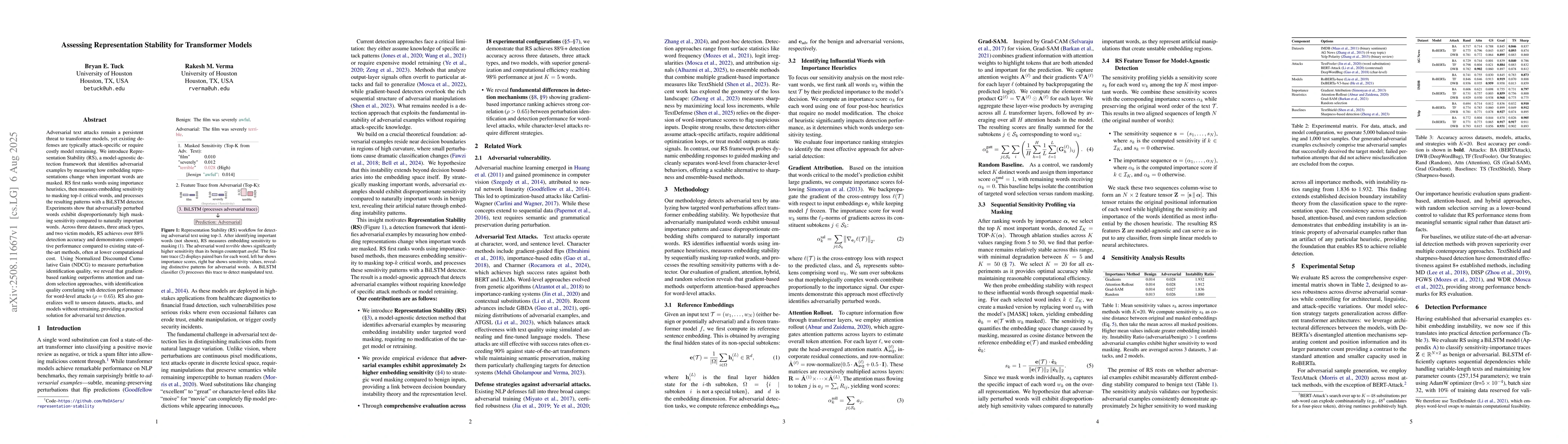 Thumbnail for Assessing Representation Stability for Transformer Models