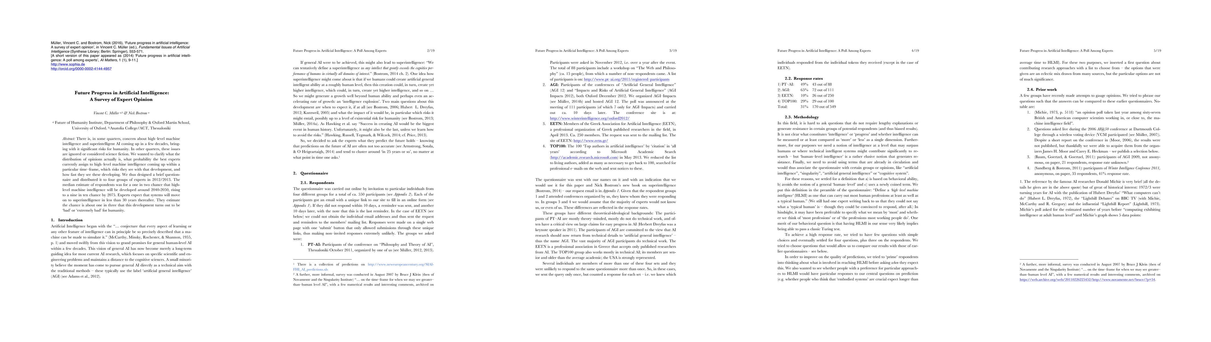 Thumbnail for Future progress in artificial intelligence: A survey of expert opinion