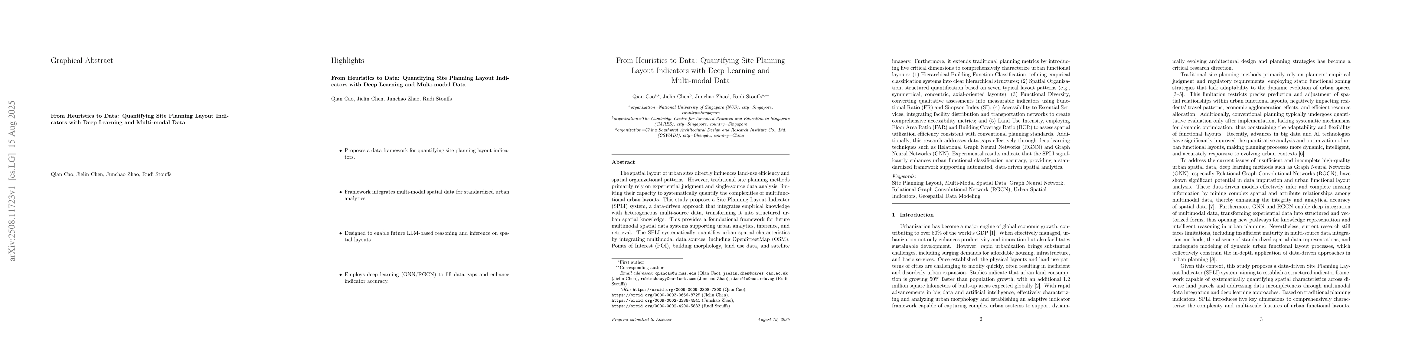 Thumbnail for From Heuristics to Data: Quantifying Site Planning Layout Indicators
  with Deep Learning and Multi-Modal Data