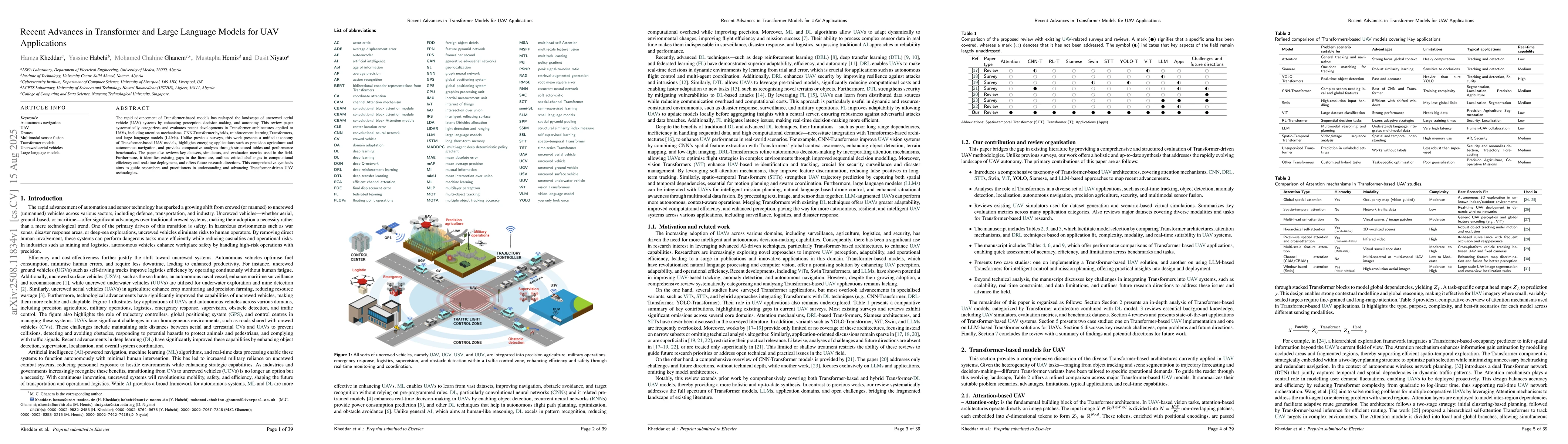 Thumbnail for Recent Advances in Transformer and Large Language Models for UAV
  Applications