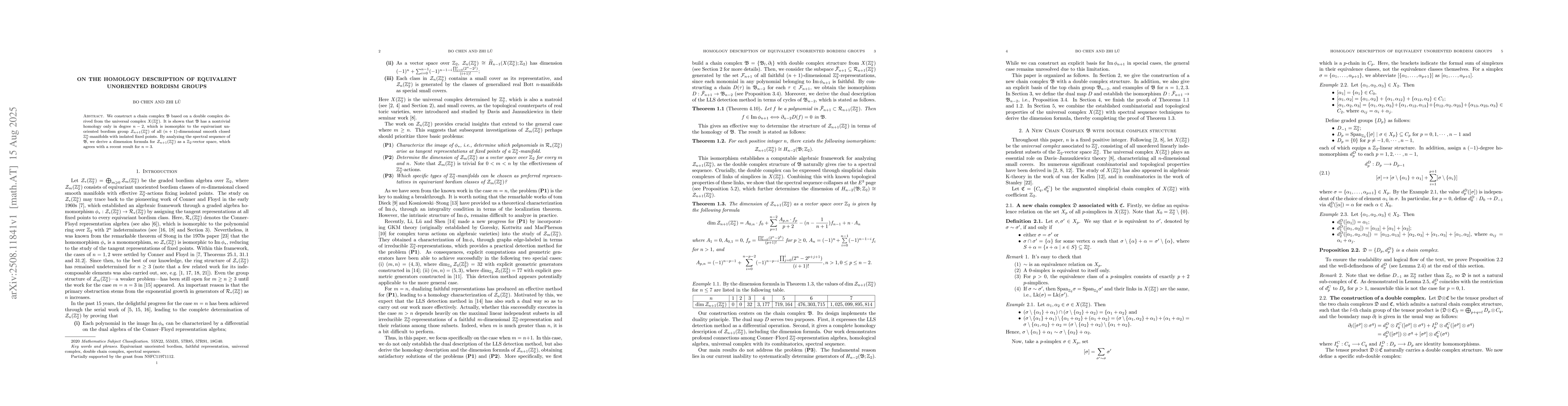 Thumbnail for On the homology description of equivariant unoriented bordism groups