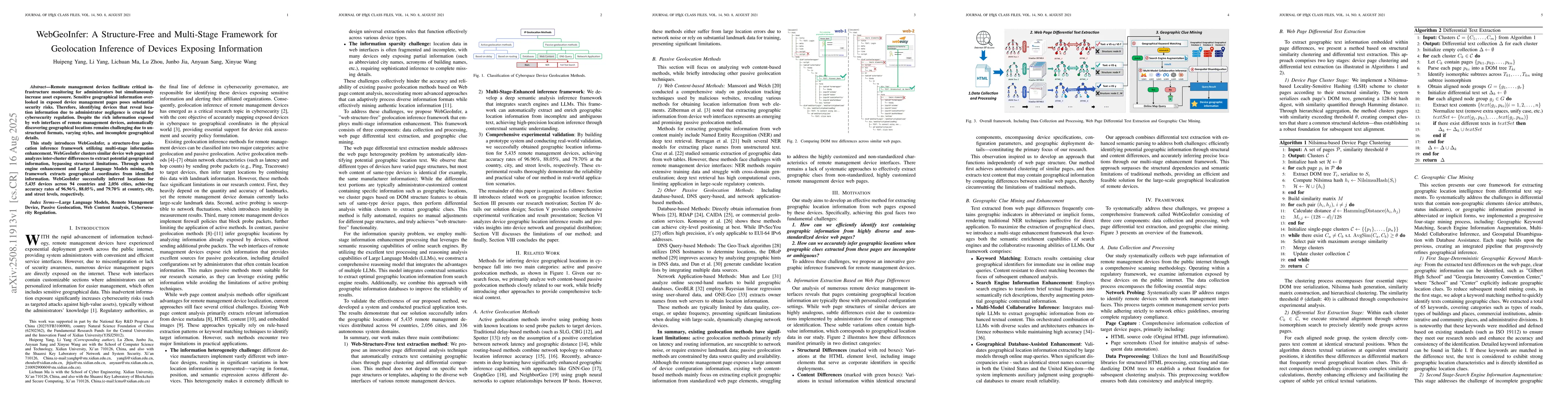 Thumbnail for WebGeoInfer: A Structure-Free and Multi-Stage Framework for Geolocation
  Inference of Devices Exposing Information