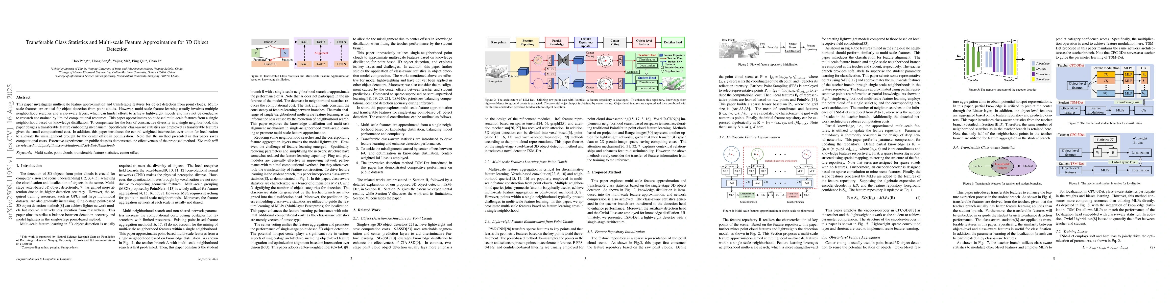 Thumbnail for Transferable Class Statistics and Multi-scale Feature Approximation for
  3D Object Detection