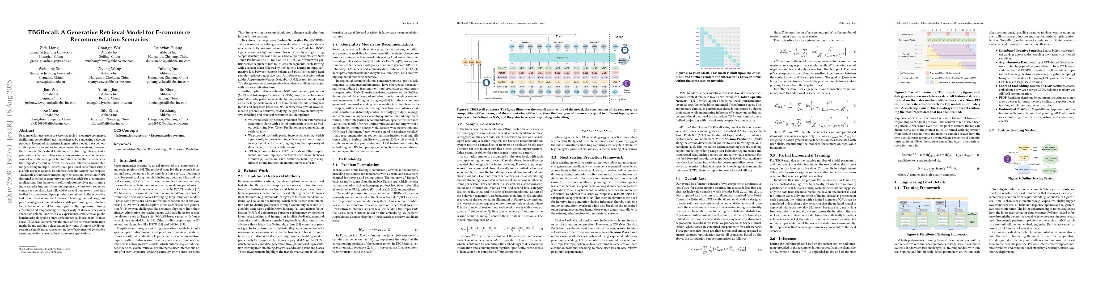 Thumbnail for TBGRecall: A Generative Retrieval Model for E-commerce Recommendation
  Scenarios