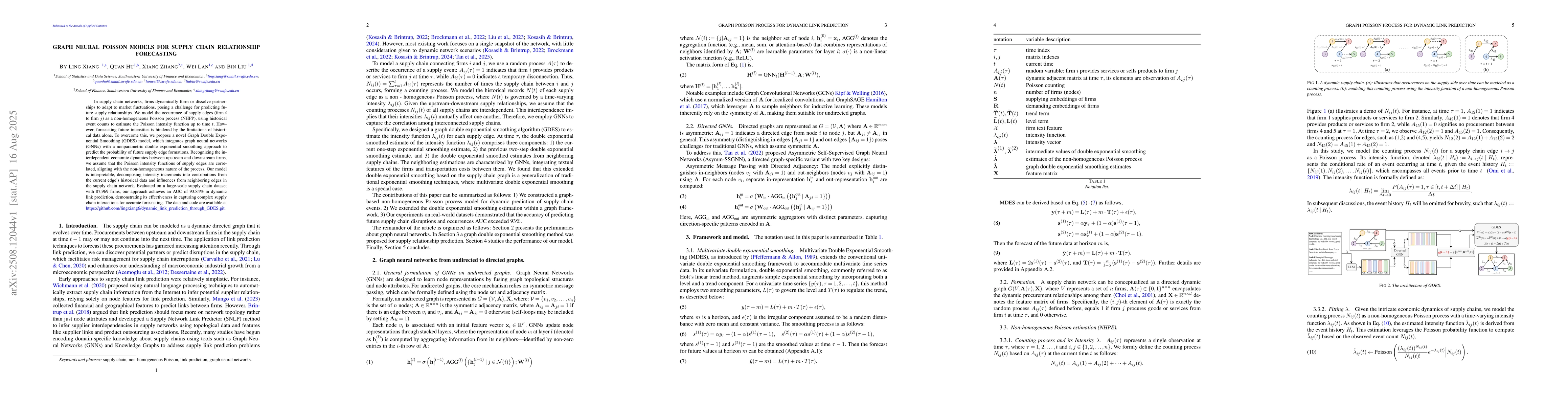 Thumbnail for Graph Neural Poisson Models for Supply Chain Relationship Forecasting