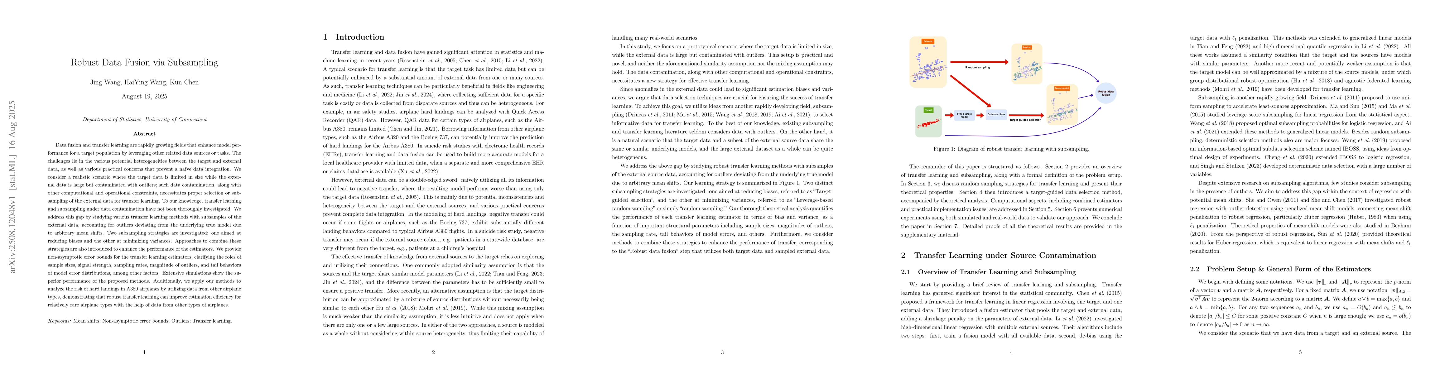 Thumbnail for Robust Data Fusion via Subsampling
