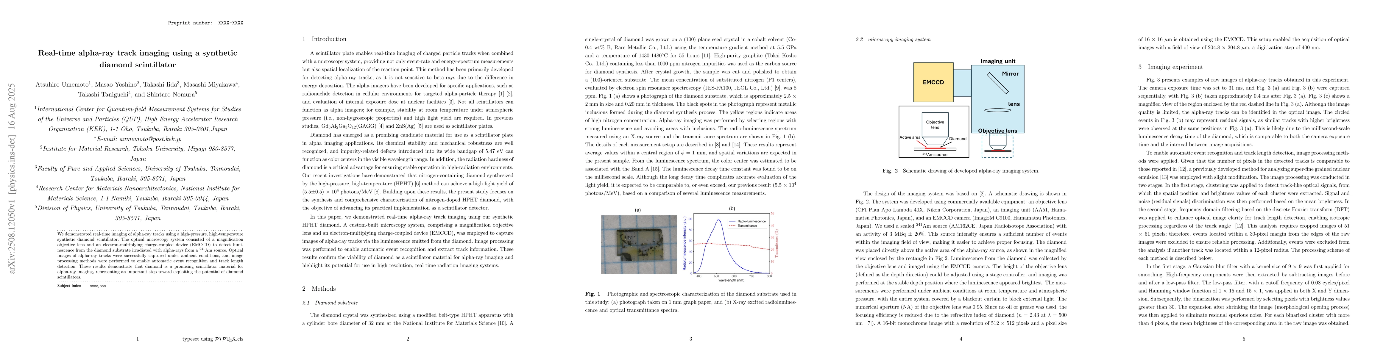 Thumbnail for Real-time alpha-ray track imaging using a synthetic diamond scintillator
