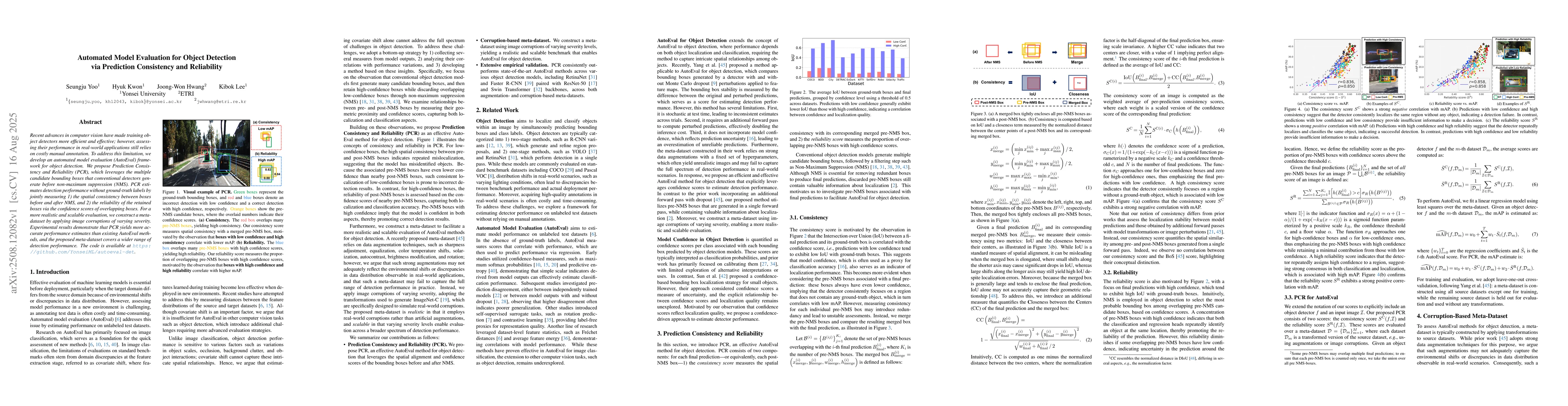 Thumbnail for Automated Model Evaluation for Object Detection via Prediction
  Consistency and Reliablity