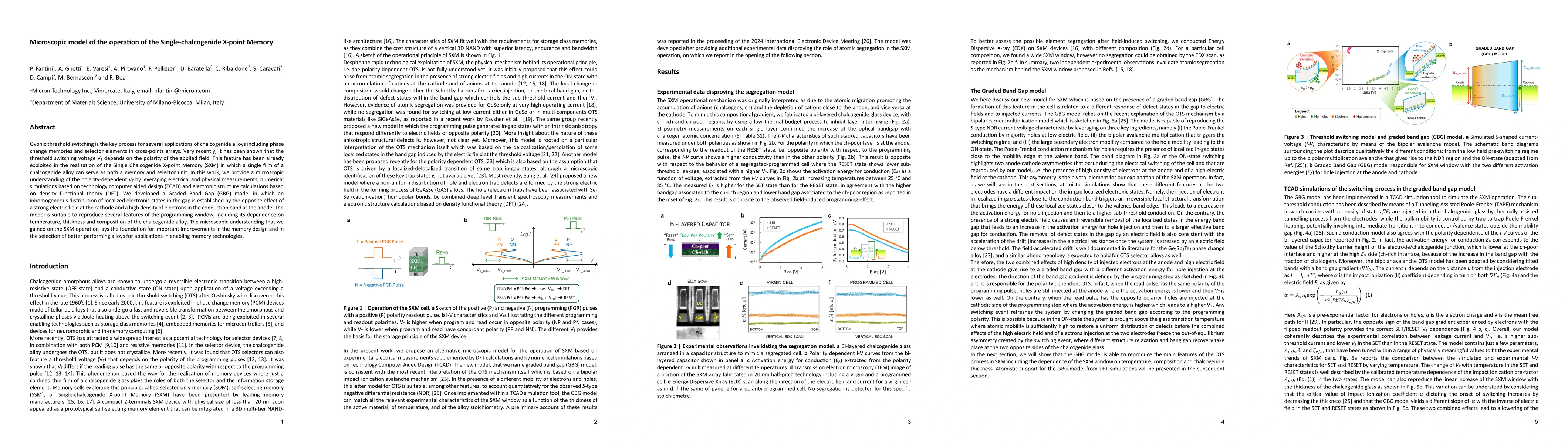Thumbnail for Microscopic model of the operation of the Single-chalcogenide X-point
  Memory