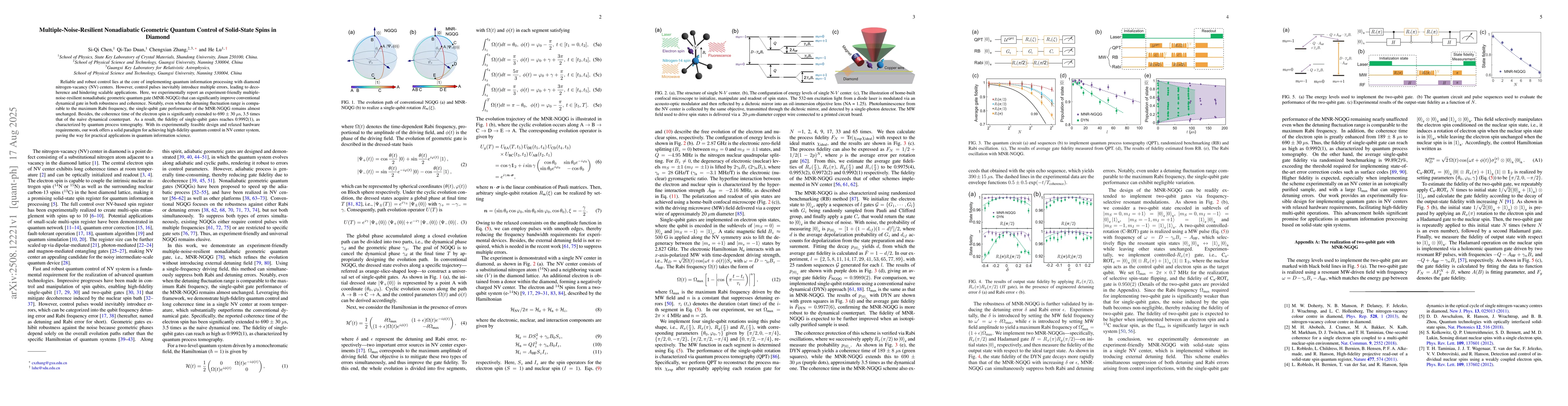 Thumbnail for Multiple-Noise-Resilient Nonadiabatic Geometric Quantum Control of
  Solid-State Spins in Diamond