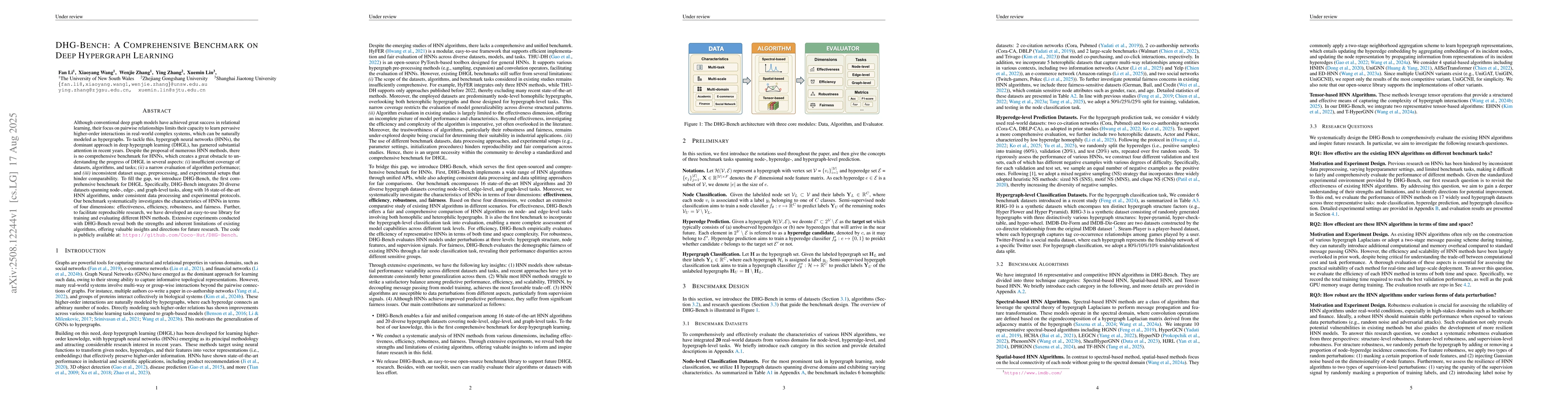 Thumbnail for DHG-Bench: A Comprehensive Benchmark on Deep Hypergraph Learning