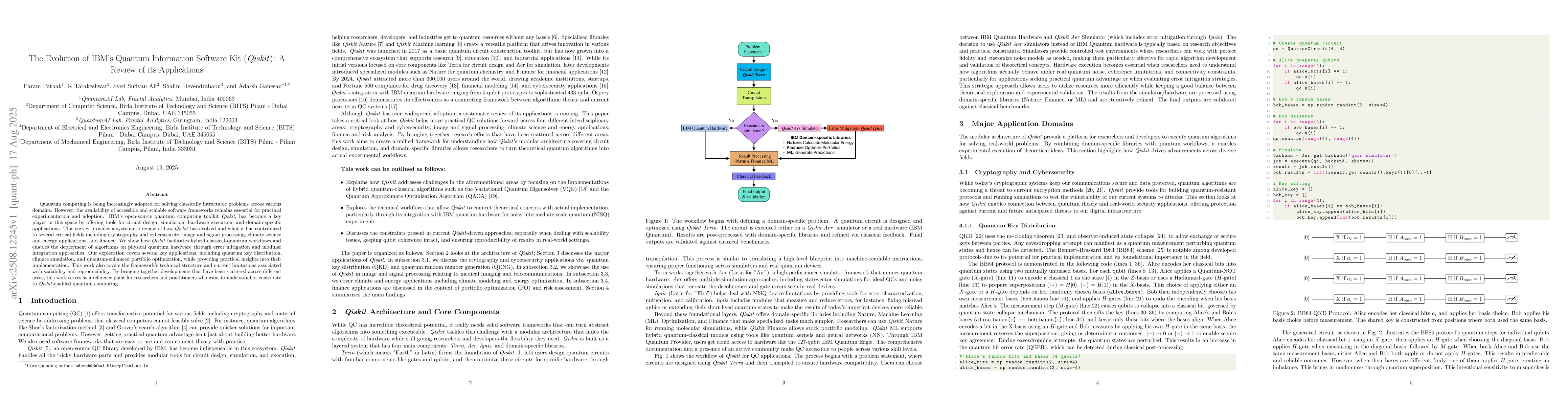 Thumbnail for The Evolution of IBM's Quantum Information Software Kit (Qiskit): A
  Review of its Applications