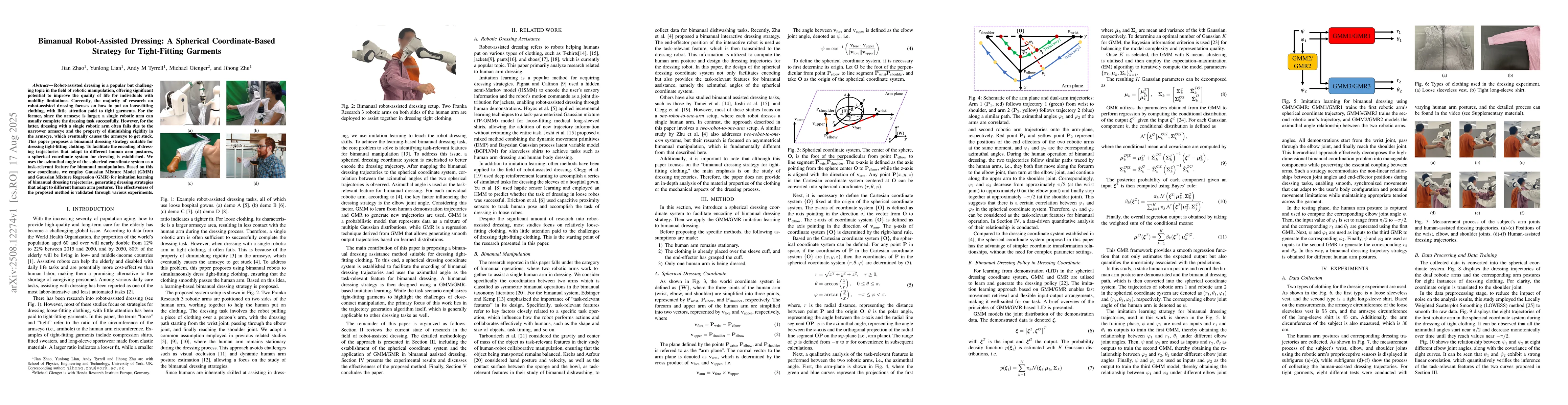 Thumbnail for Bimanual Robot-Assisted Dressing: A Spherical Coordinate-Based Strategy
  for Tight-Fitting Garments