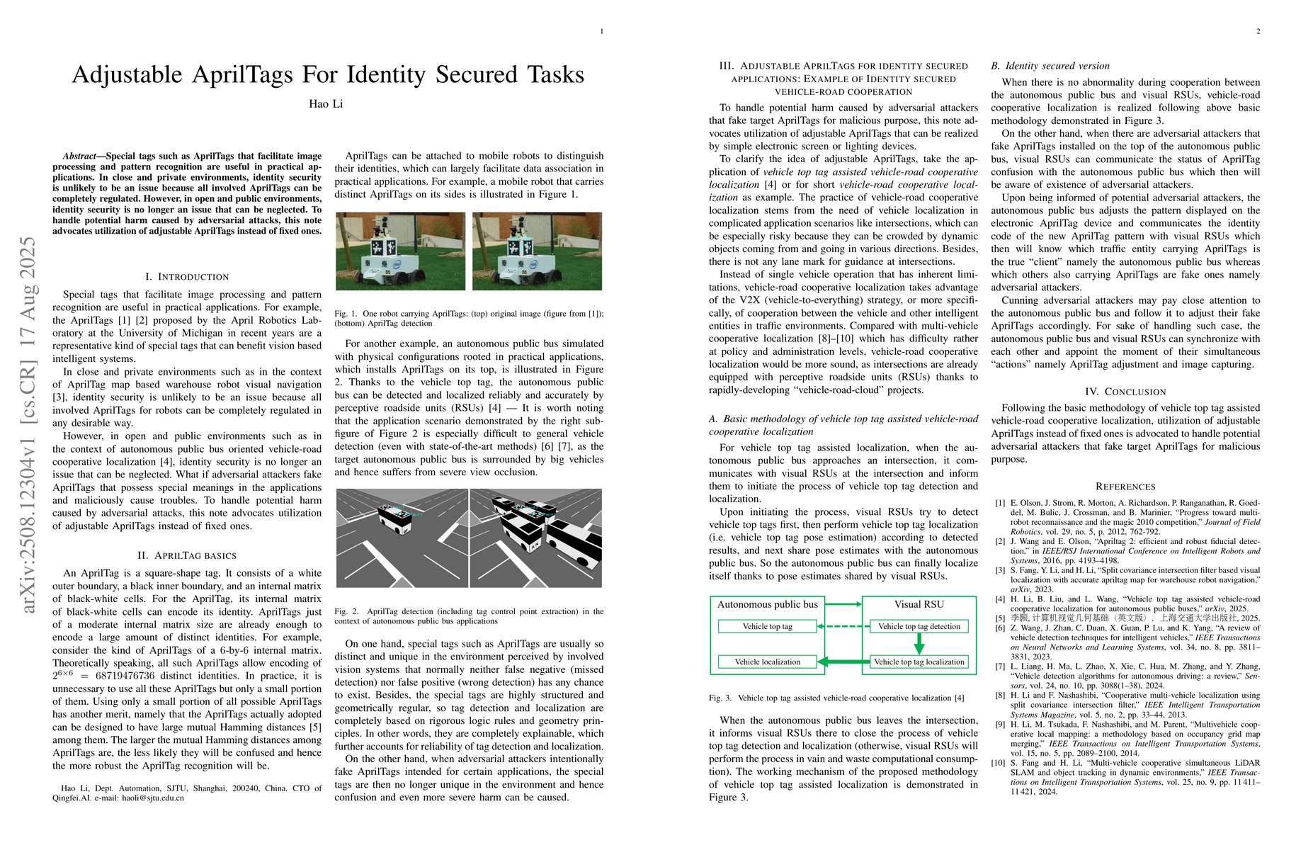 Thumbnail for Adjustable AprilTags For Identity Secured Tasks