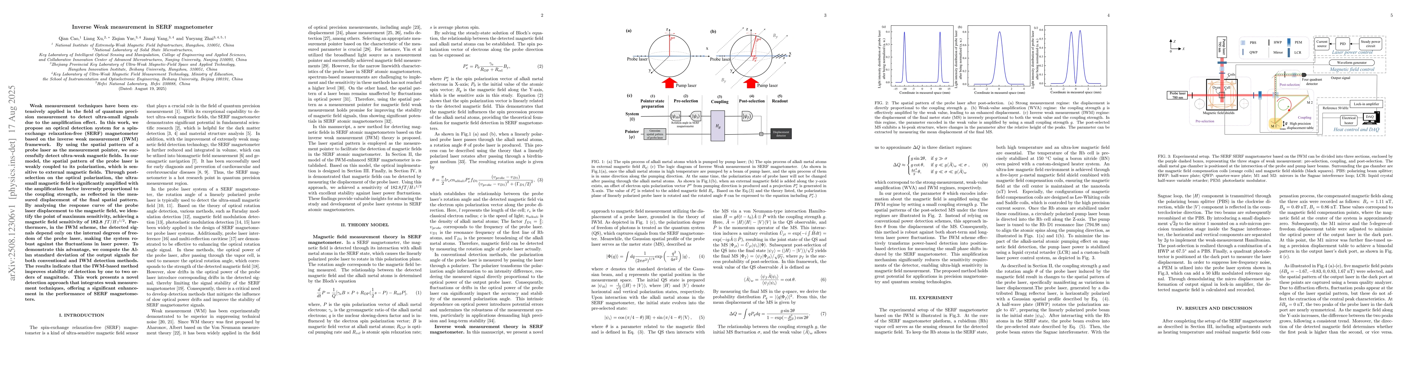 Thumbnail for Inverse Weak measurement in SERF magnetometer
