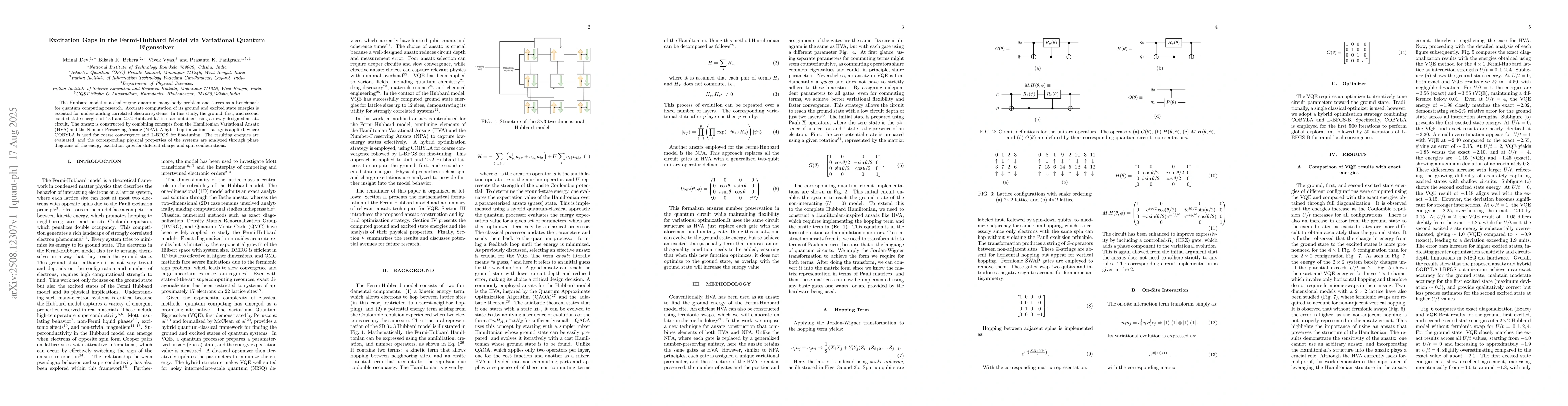 Thumbnail for Excitation Gaps of Ground and Excited State Energy of the Fermi-Hubbard
  Model Using Variational Quantum Eigensolver