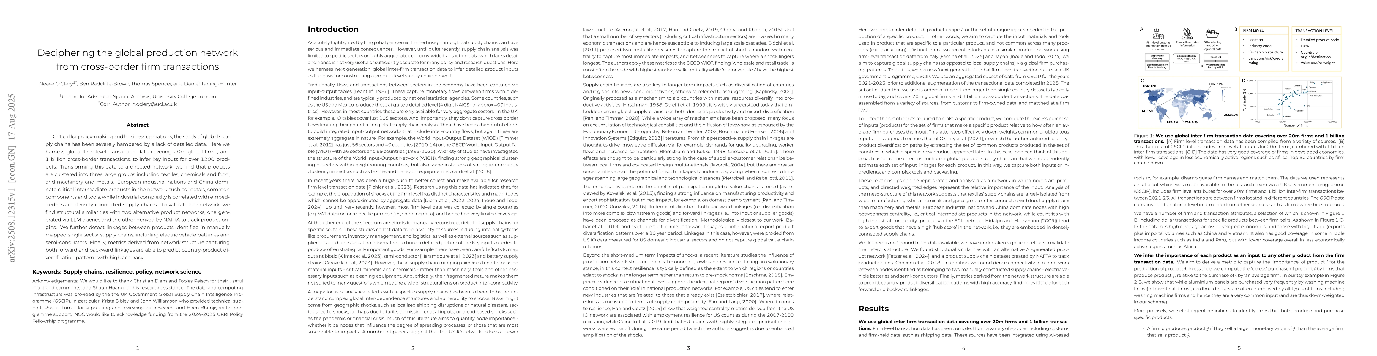 Thumbnail for Deciphering the global production network from cross-border firm
  transactions