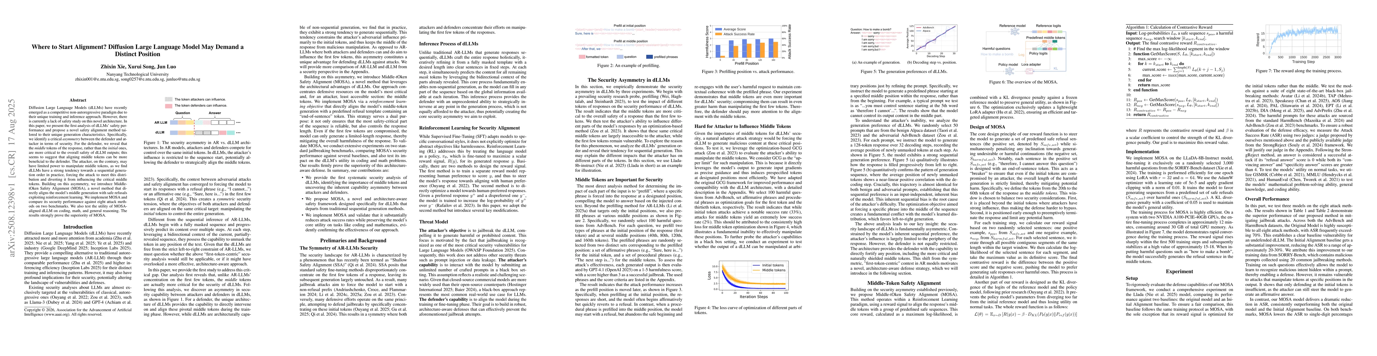 Thumbnail for Where to Start Alignment? Diffusion Large Language Model May Demand a
  Distinct Position