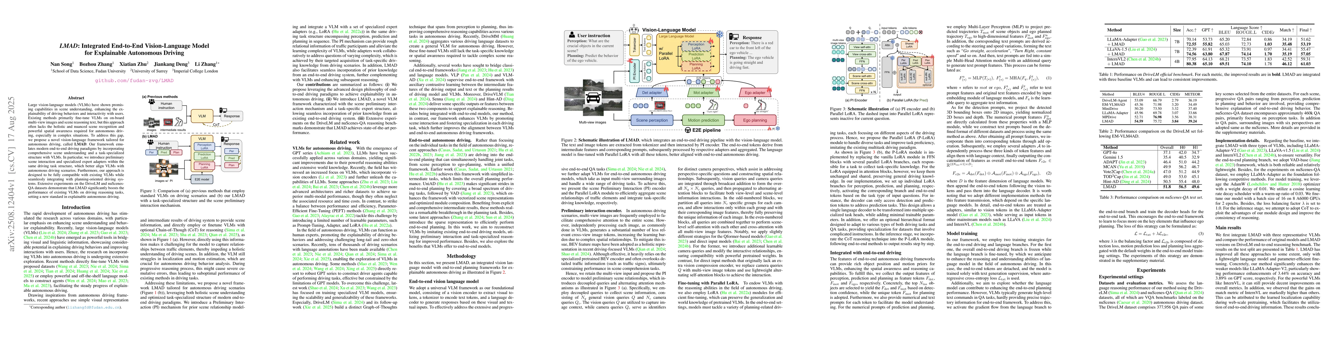 Thumbnail for LMAD: Integrated End-to-End Vision-Language Model for Explainable
  Autonomous Driving