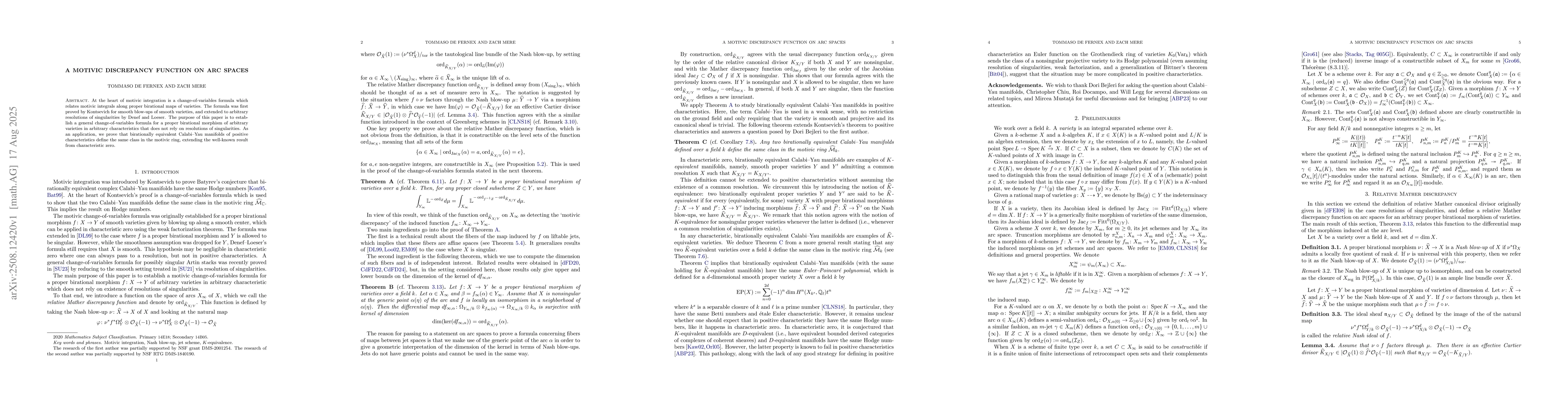 Thumbnail for A motivic discrepancy function on arc spaces