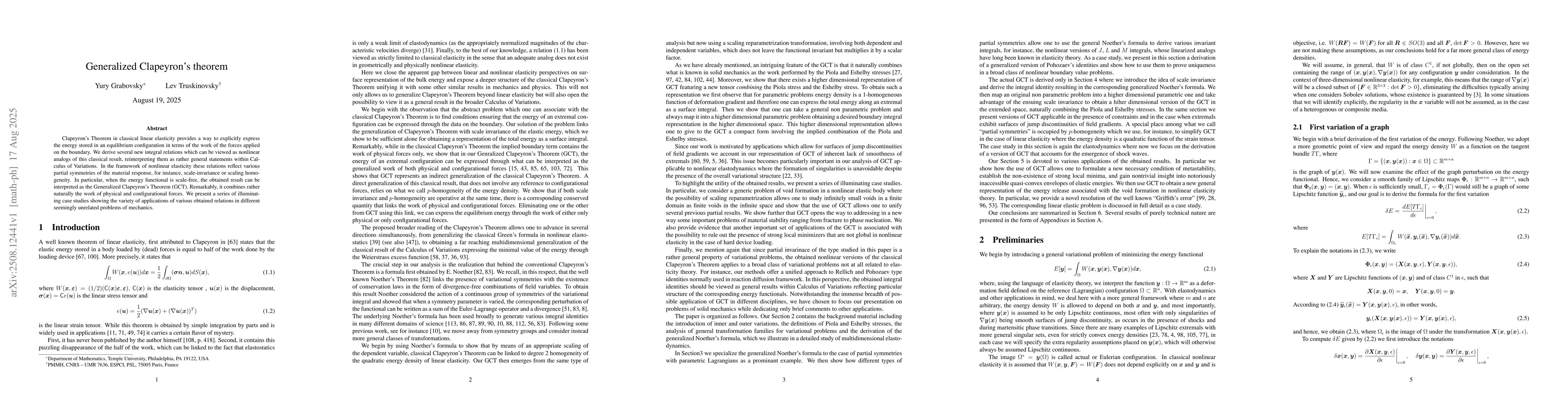 Thumbnail for Generalized Clapeyron's theorem