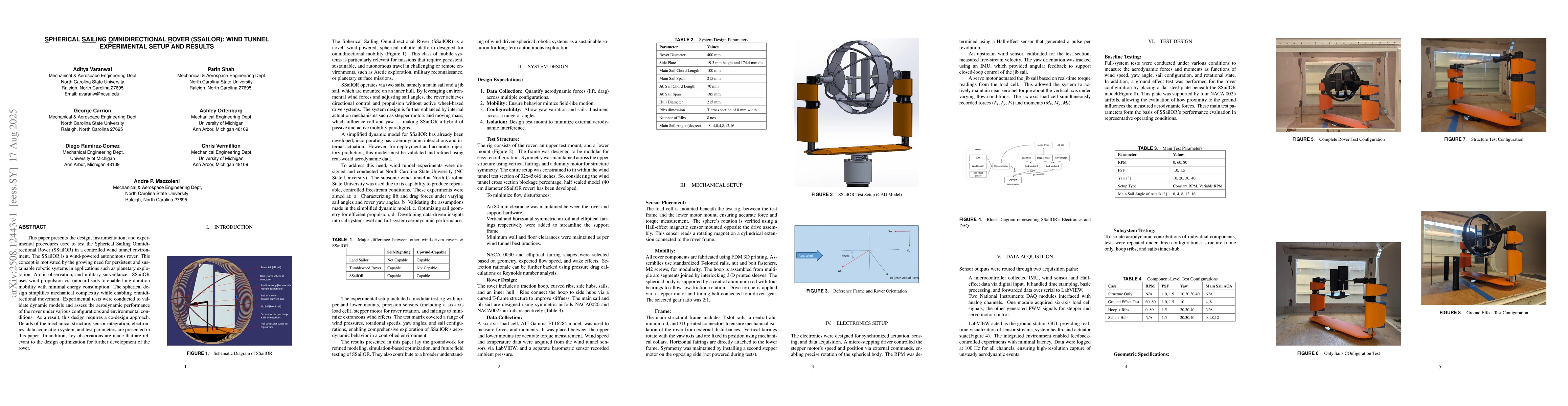 Thumbnail for Sspherical sailing omnidirectional rover (SSailOR): wind tunnel
  experimental setup and results