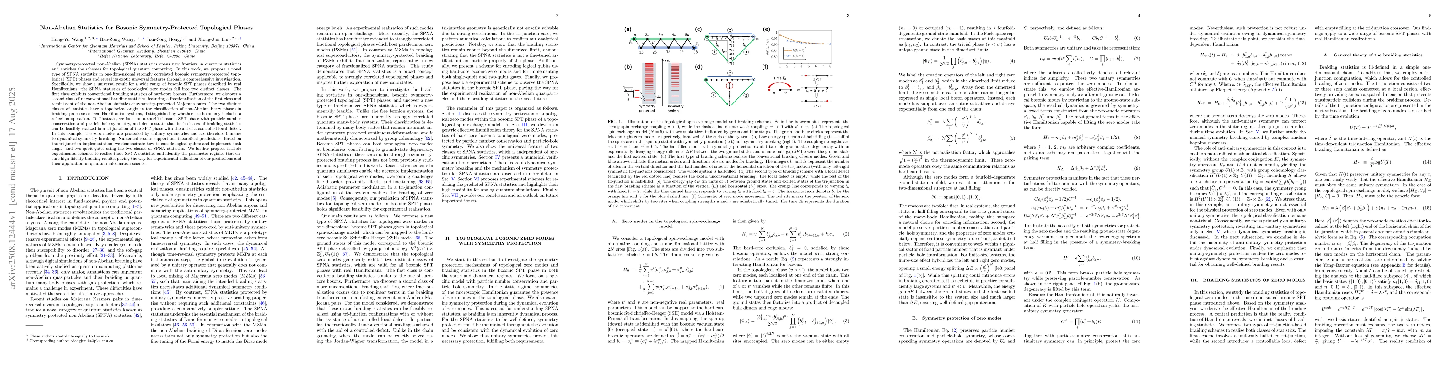 Thumbnail for Non-Abelian Statistics for Bosonic Symmetry-Protected Topological Phases