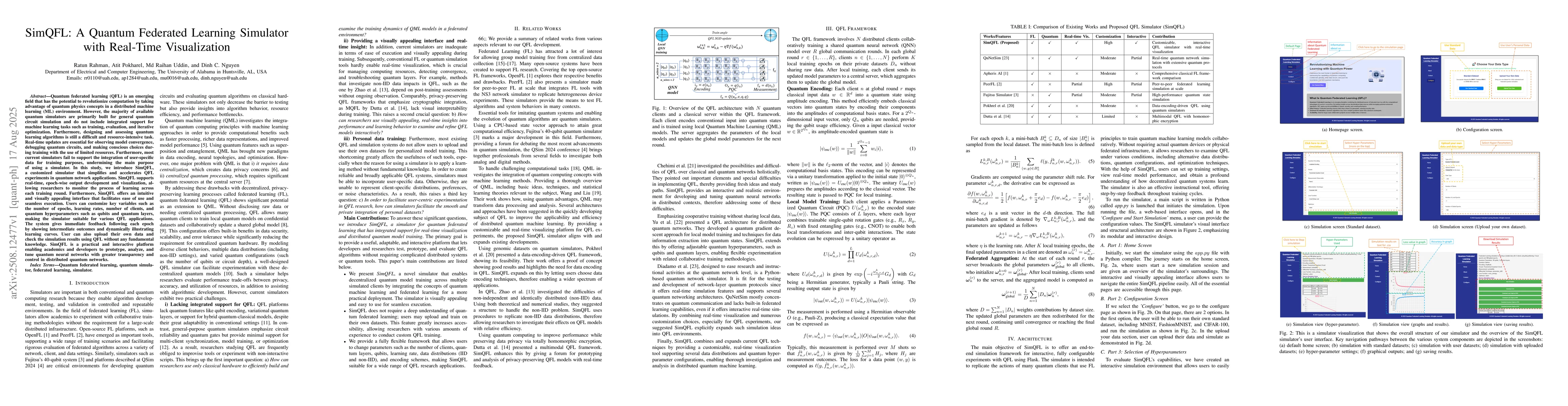 Thumbnail for SimQFL: A Quantum Federated Learning Simulator with Real-Time
  Visualization