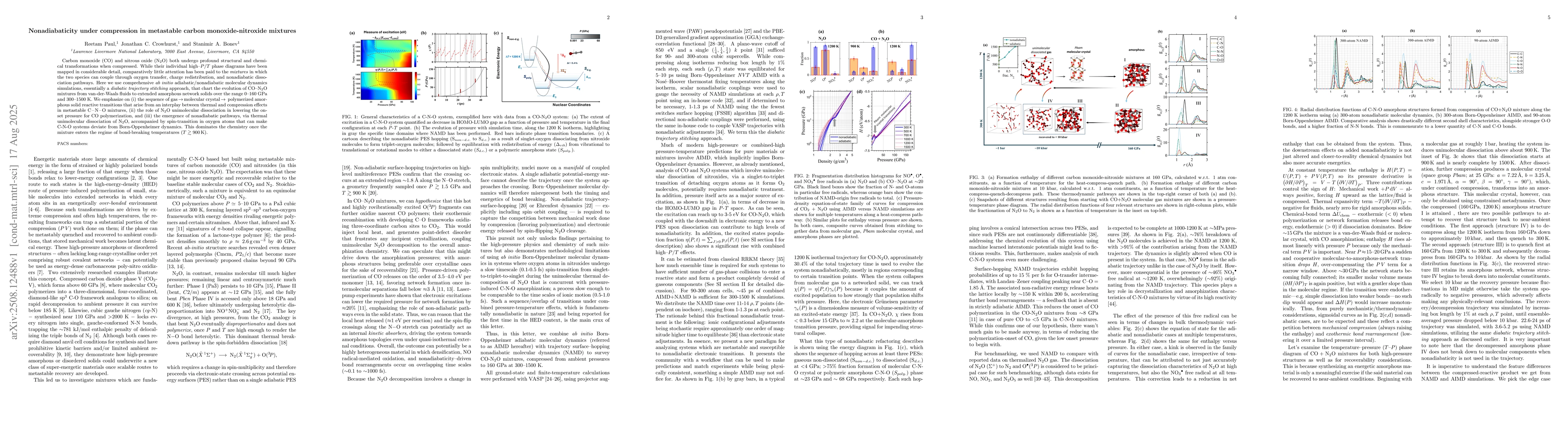 Thumbnail for Nonadiabaticity under compression in metastable carbon
  monoxide-nitroxide mixtures