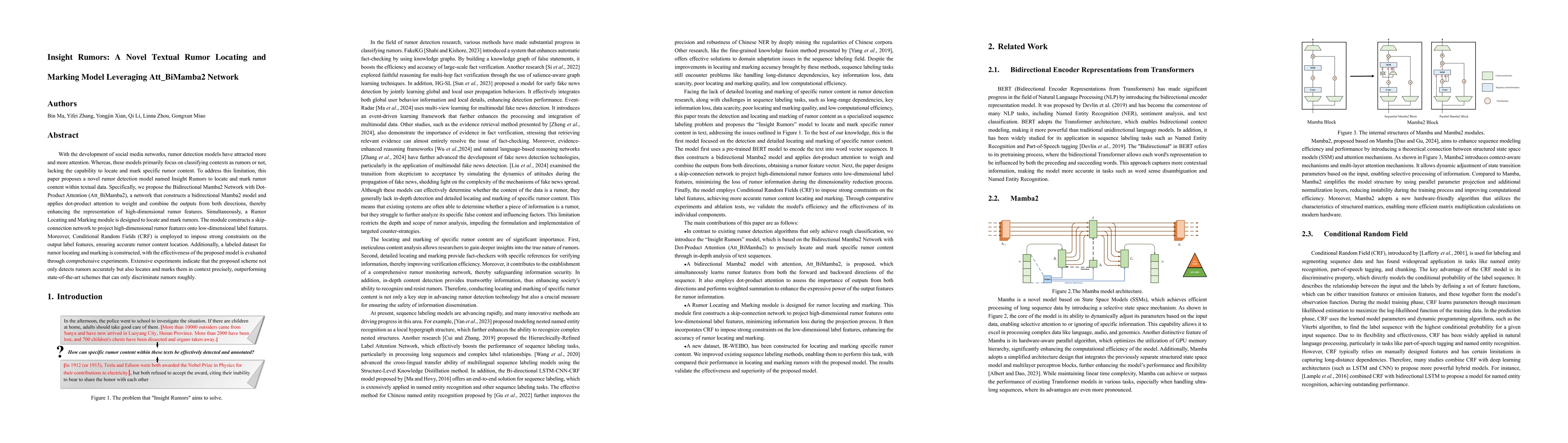 Thumbnail for Insight Rumors: A Novel Textual Rumor Locating and Marking Model
  Leveraging Att_BiMamba2 Network