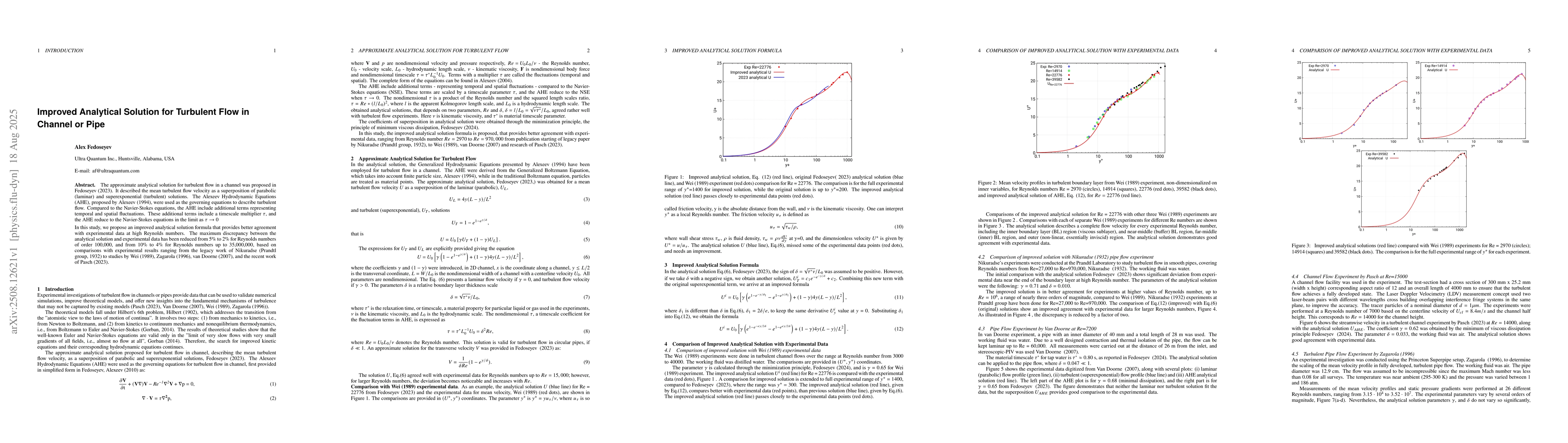 Thumbnail for Improved Analytical Solution for Turbulent Flow in Channel or Pipe