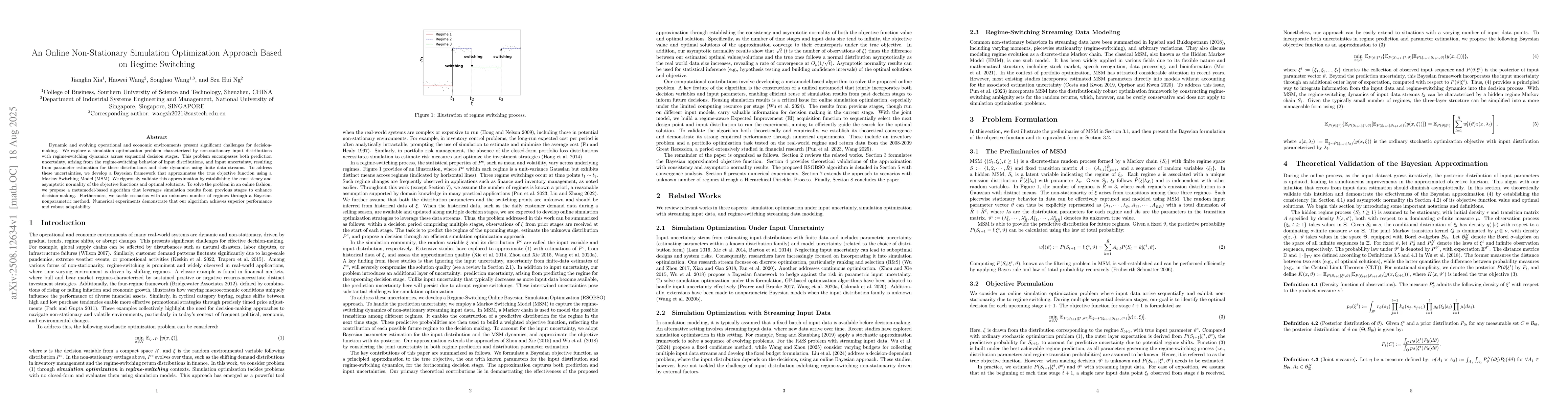 Thumbnail for An Online Non-Stationary Simulation Optimization Approach Based on
  Regime Switching