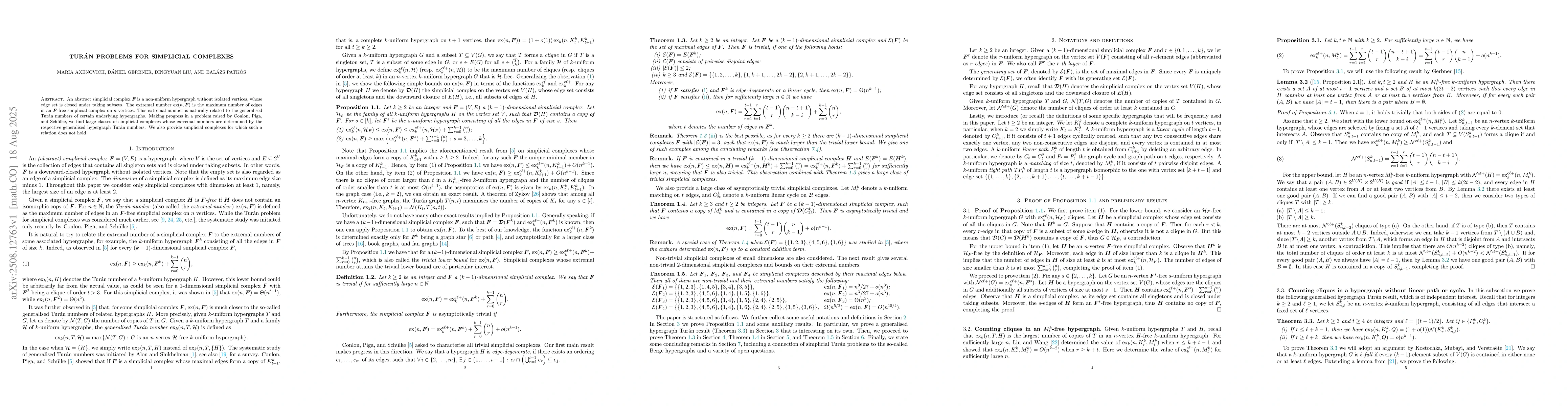Thumbnail for Turán problems for simplicial complexes