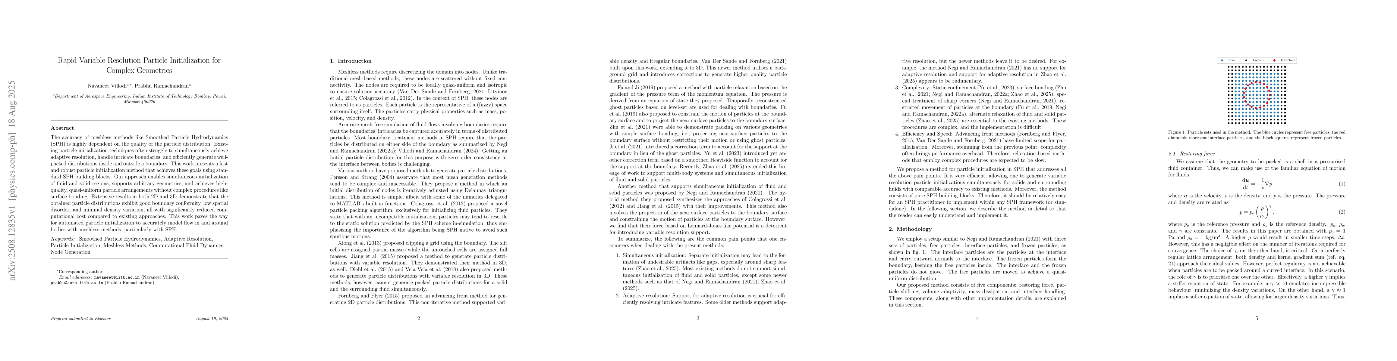 Thumbnail for Rapid Variable Resolution Particle Initialization for Complex Geometries