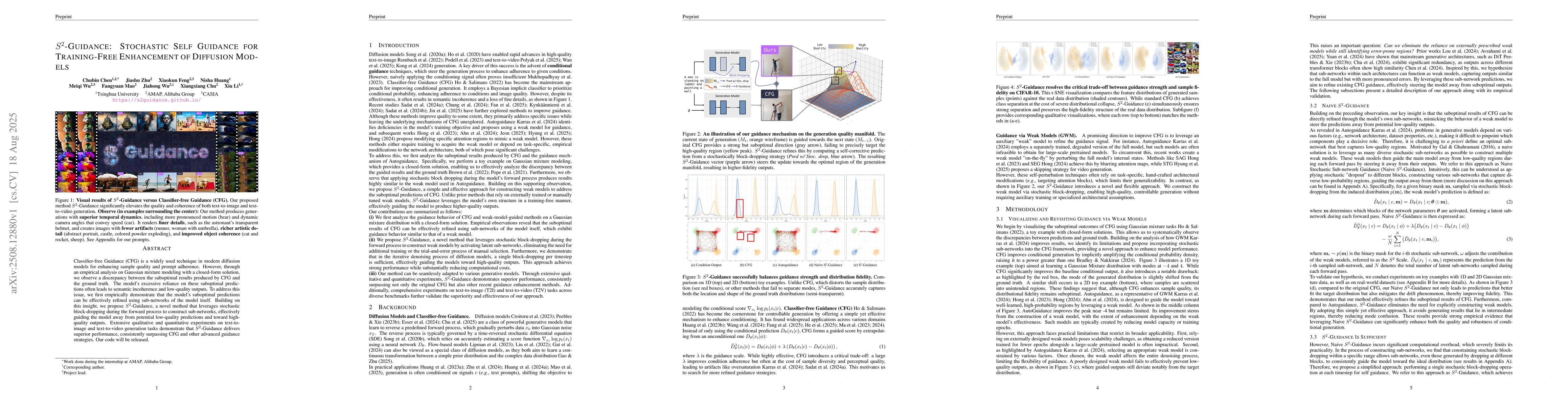 Thumbnail for S^2-Guidance: Stochastic Self Guidance for Training-Free Enhancement of
  Diffusion Models