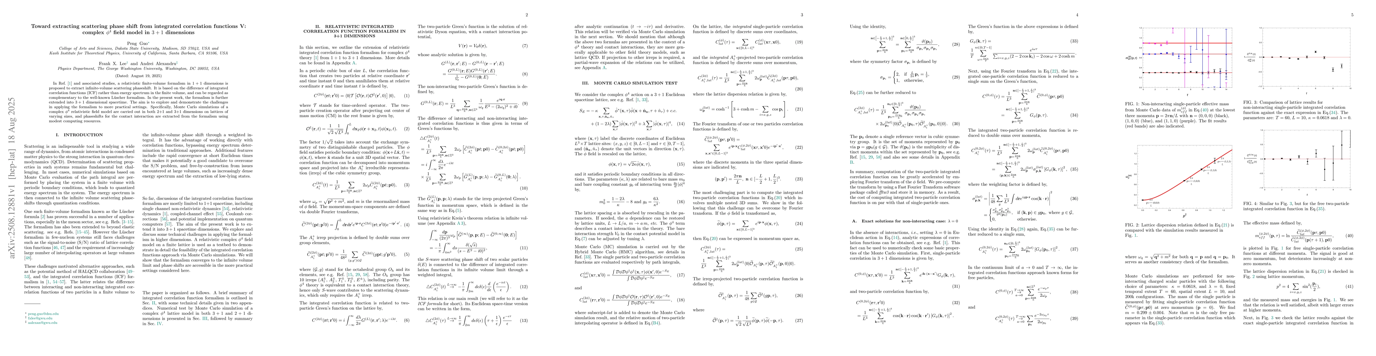 Thumbnail for Toward extracting scattering phase shift from integrated correlation
  functions V: complex $φ^4$ field model in $3+1$ dimensions