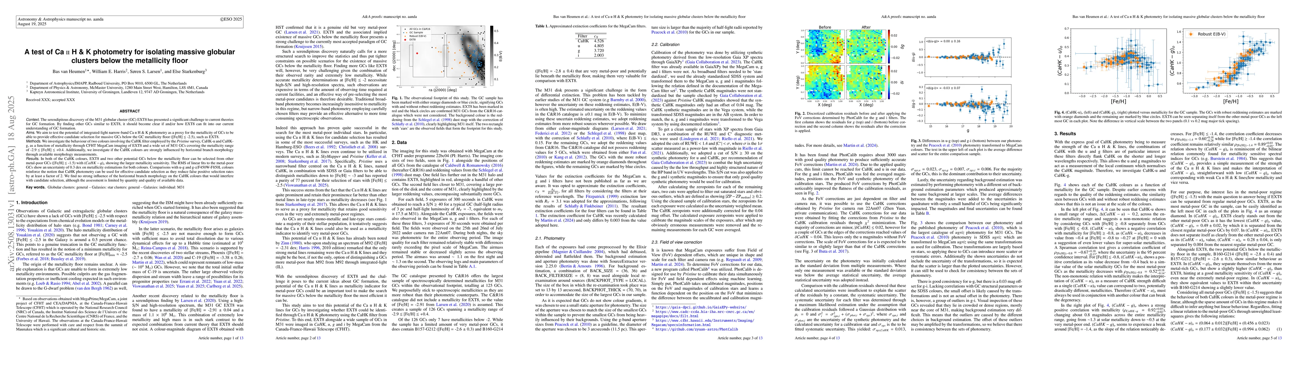 Thumbnail for A test of Ca ii H & K photometry for isolating massive globular clusters
  below the metallicity floor