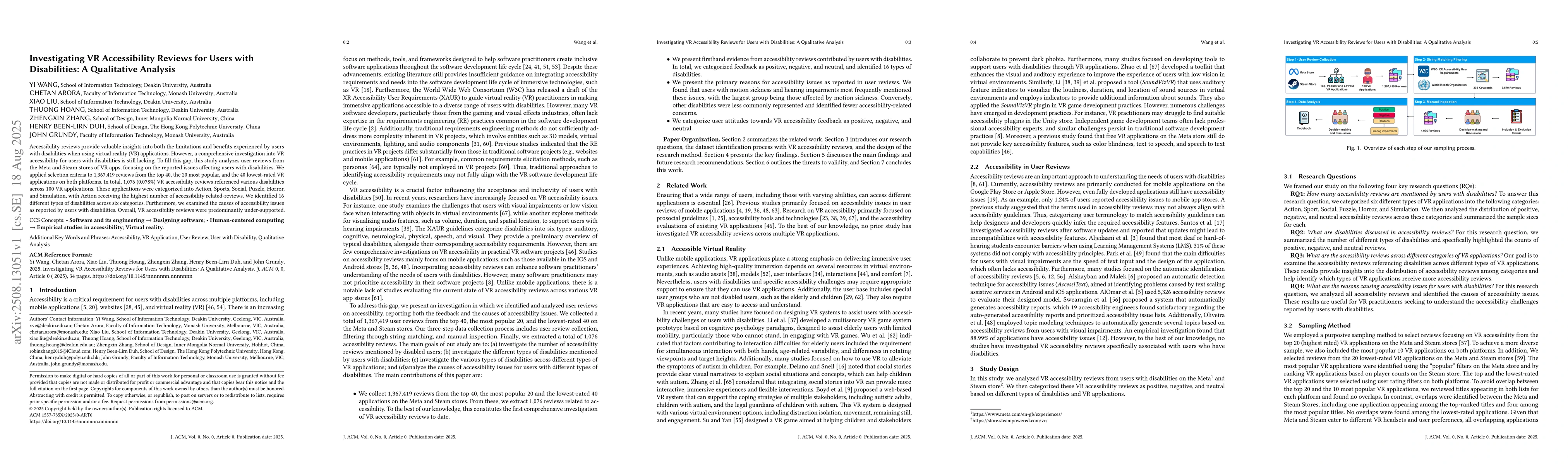 Thumbnail for Investigating VR Accessibility Reviews for Users with Disabilities: A
  Qualitative Analysis