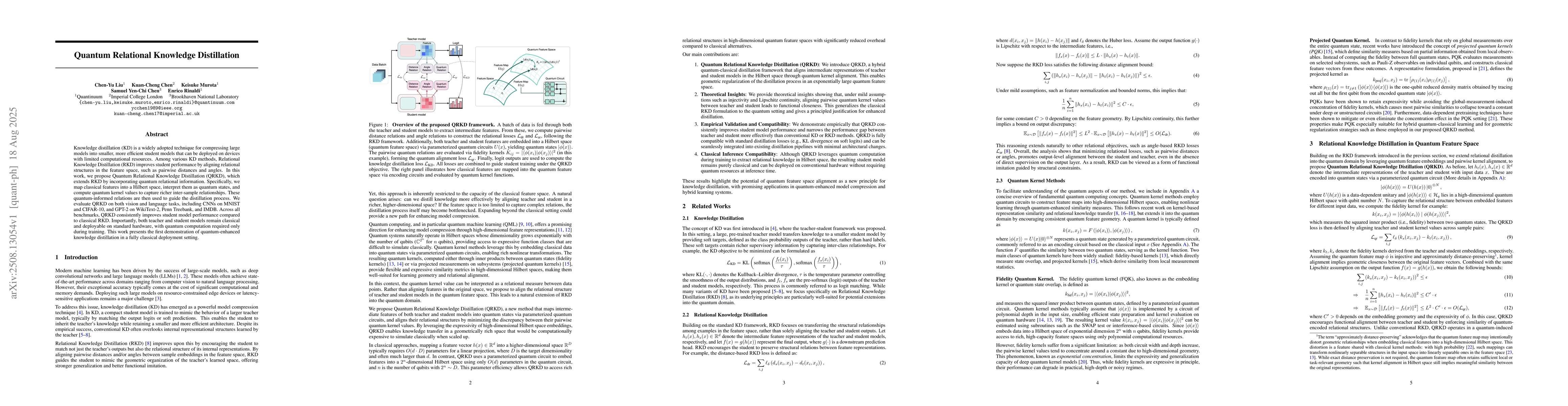 Thumbnail for Quantum Relational Knowledge Distillation