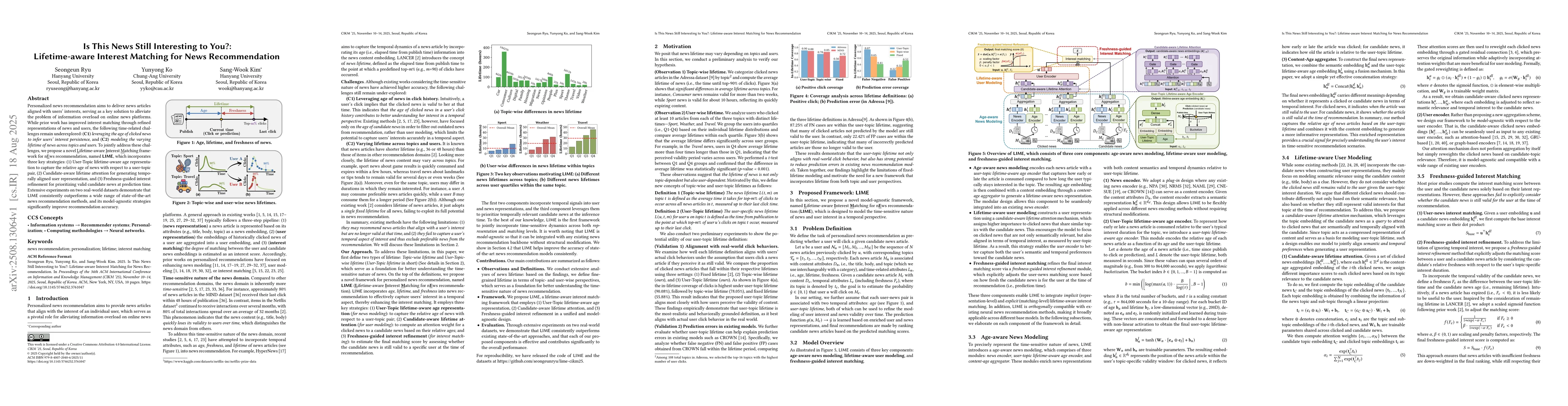 Thumbnail for Is This News Still Interesting to You?: Lifetime-aware Interest Matching
  for News Recommendation