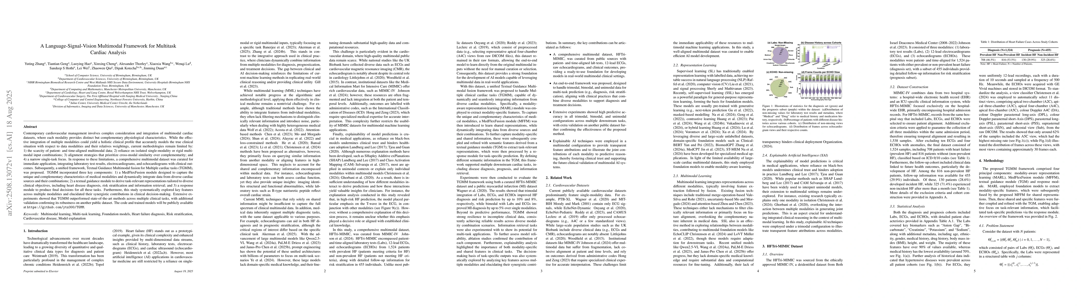 Thumbnail for A Language-Signal-Vision Multimodal Framework for Multitask Cardiac
  Analysis