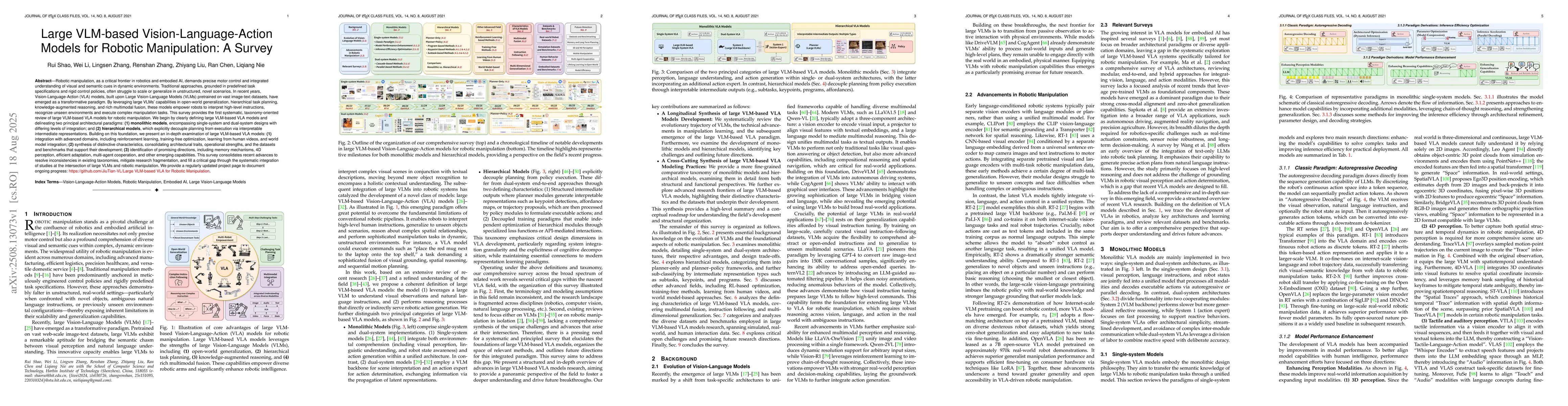 Thumbnail for Large VLM-based Vision-Language-Action Models for Robotic Manipulation:
  A Survey