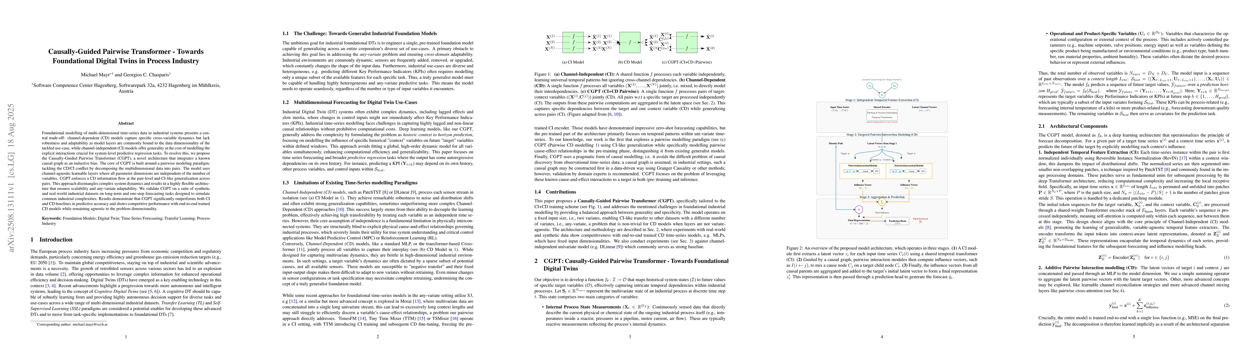Thumbnail for Causally-Guided Pairwise Transformer -- Towards Foundational Digital
  Twins in Process Industry