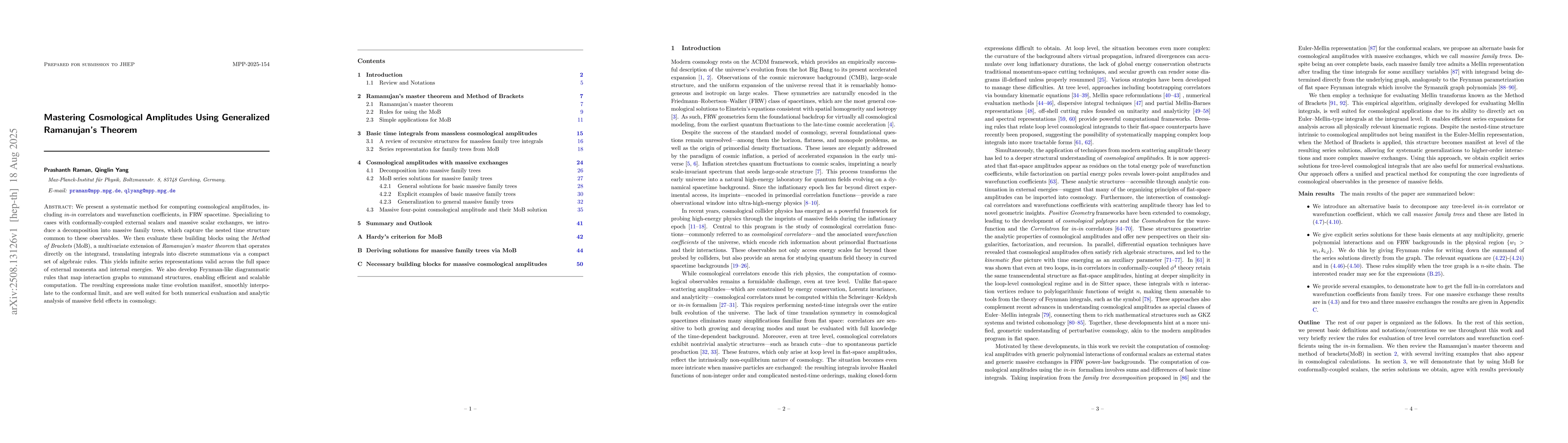Thumbnail for Mastering Cosmological Amplitudes Using Generalized Ramanujan's Theorem