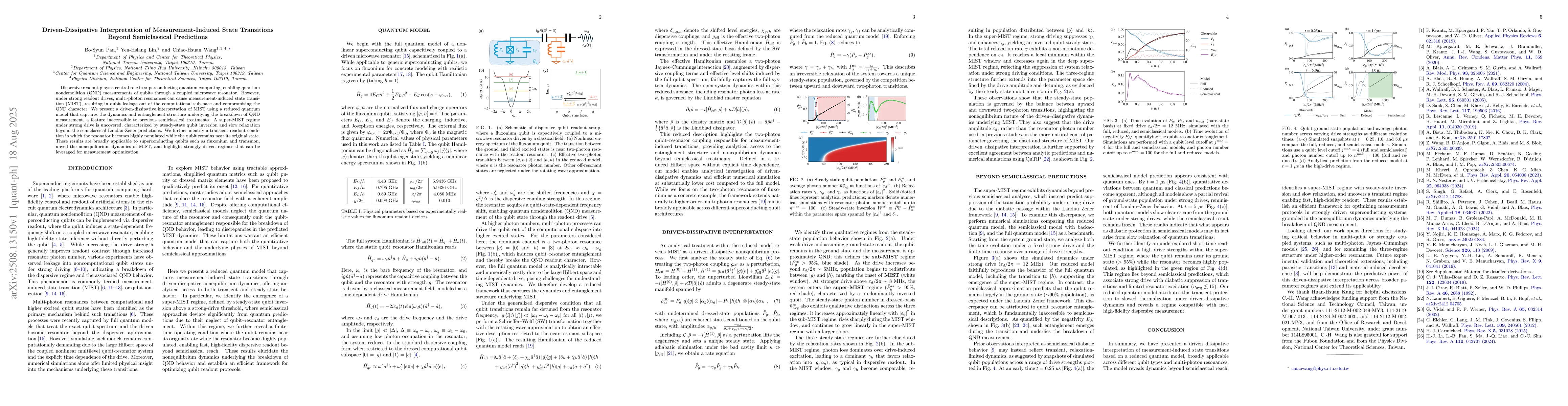 Thumbnail for Driven-Dissipative Interpretation of Measurement-Induced State
  Transitions Beyond Semiclassical Predictions