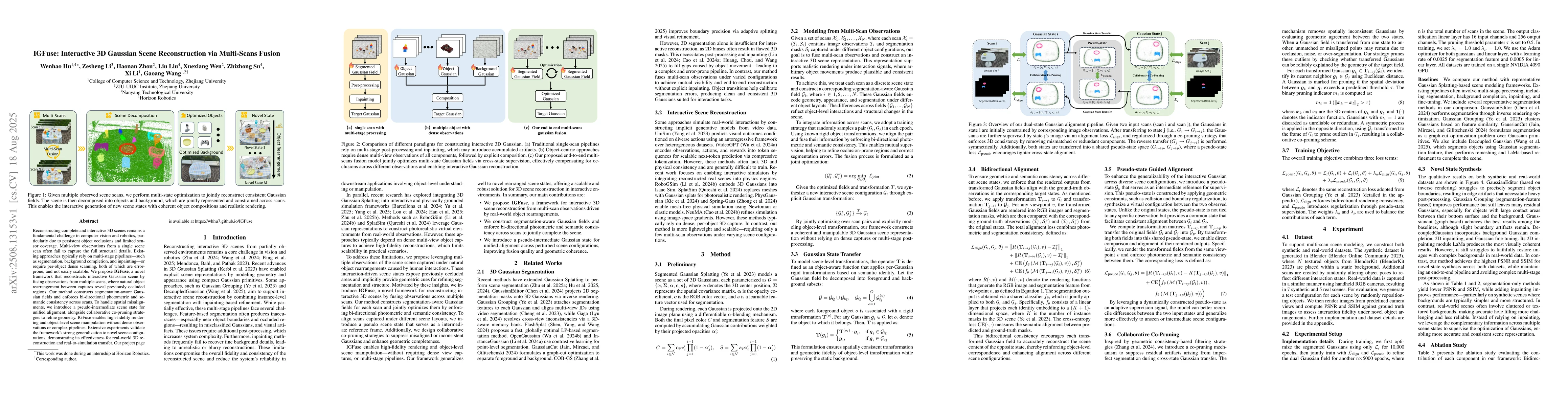 Thumbnail for IGFuse: Interactive 3D Gaussian Scene Reconstruction via Multi-Scans
  Fusion